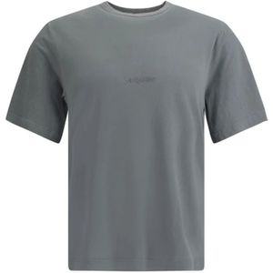 Saint Laurent, Heren, Tops, Grijs, Maat: 2XL Katoen,