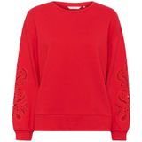 Cream - Sweatshirt - Rood - Josie