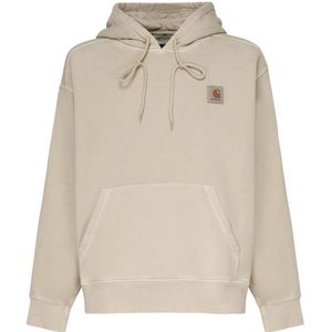 Carhartt Wip - Logo Hoodie - Cream - Katoen - Verstelbare Capuchon