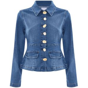Kocca, Dames, Jassen, Blauw, Maat: M Denim,