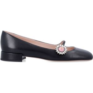 Valentino Garavani, Dames, Schoenen, Zwart, Maat: 37 1/2 EU Leer,