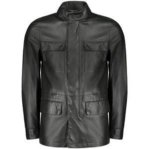 Moorer, Heren, Jassen, Groen, Maat: M Leer,