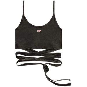 Diesel, Dames, Tops, Zwart, Maat: M