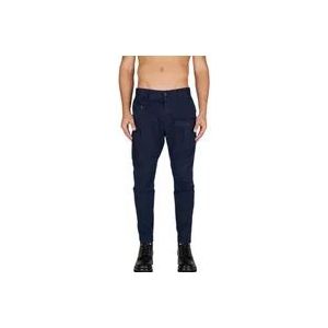 Dsquared2 Stretch Katoenen Cargo Broek , Blue , Heren , Maat: XS