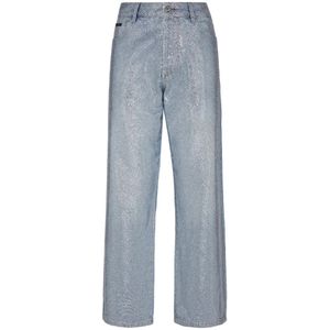 Philipp Plein, Dames, Jeans, Blauw, Maat: W26 Denim,