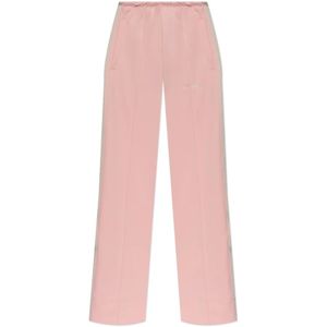 Palm Angels, Dames, Broeken, Roze, Maat: L Poliester,