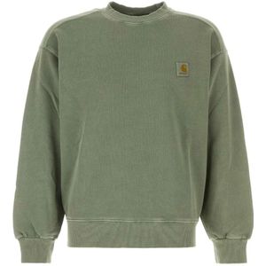 Carhartt Wip, Heren, Sweatshirts & Hoodies, Groen, Maat: M Katoen,