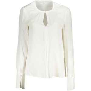 Patrizia Pepe, Dames, Blouses & Shirts, Wit, Maat: XS Viscose,