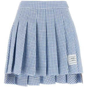 Thom Browne, Dames, Rokken, Blauw, Maat: S Katoen,
