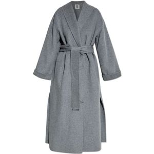 By Malene Birger, Dames, Mantels, Grijs, Maat: S Wol,