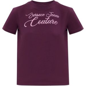 Versace Jeans Couture, Dames, Tops, Rood, Maat: S Katoen,