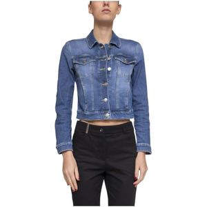 Dondup, Dames, Jassen, Blauw, Maat: S Denim,