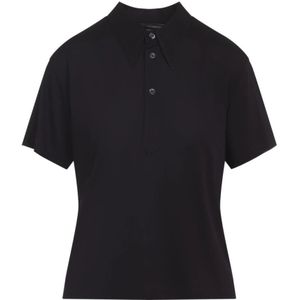 Maison Margiela, Dames, Tops, Zwart, Maat: S Viscose,