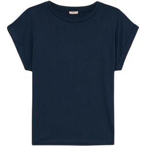 Oltre, Dames, Tops, Blauw, Maat: S Modal,