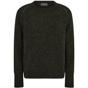 MOS Mosh, Dames, Truien, Groen, Maat: XS Wol,