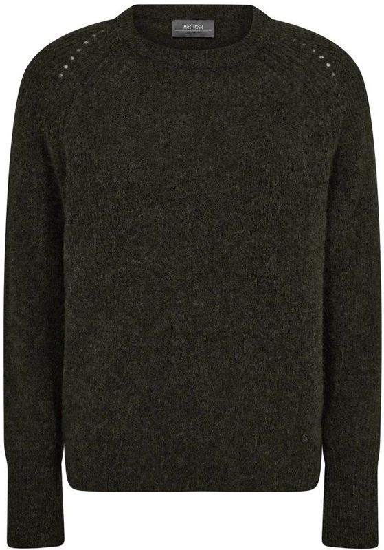 MOS Mosh, Dames, Truien, Groen, Maat: XS Wol,