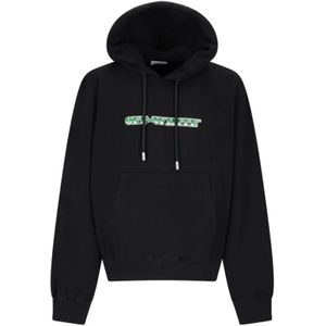 Off White, Heren, Sweatshirts & Hoodies, Zwart, Maat: M