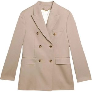 Golden Goose, Dames, Jassen, Beige, Maat: 3XS Wol,