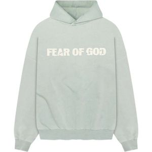 Fear Of God, Heren, Sweatshirts & Hoodies, Groen, Maat: XL Katoen,