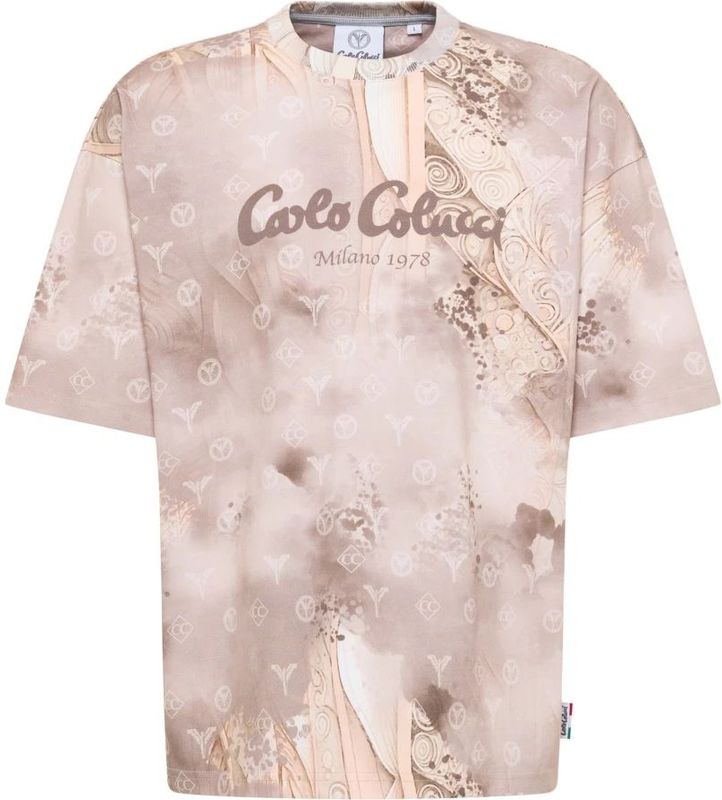 Carlo Colucci - Ornament Knit Serie - T-shirt - Beige - Heren