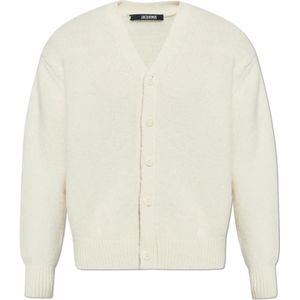 Jacquemus, Heren, Truien, Beige, Maat: M Wol,