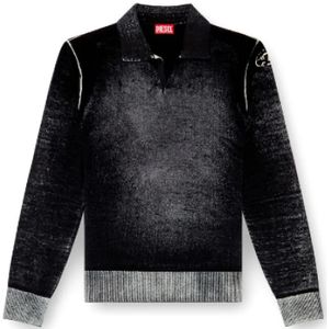 Diesel, Heren, Truien, Zwart, Maat: L Katoen,