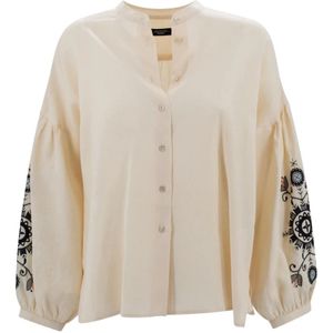 Max Mara Weekend, Dames, Blouses & Shirts, Beige, Maat: 2XS