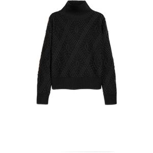 Max Mara, Dames, Truien, Zwart, Maat: M Wol,