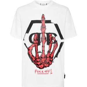 Philipp Plein, unisex, Tops, Wit, Maat: 3XL Katoen,