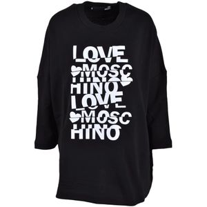 Love Moschino, Dames, Truien, Zwart, Maat: L Katoen,