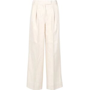 Max Mara, Dames, Broeken, Wit, Maat: M Linnen,