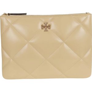 Tory Burch, Dames, Tassen, Beige, Maat: ONE Size Leer,