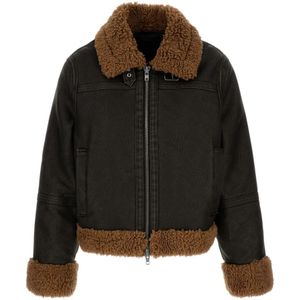 Stand Studio, Dames, Jassen, Bruin, Maat: M Katoen,