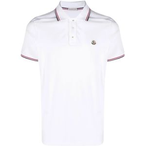 Moncler, Heren, Tops, Wit, Maat: S Katoen,
