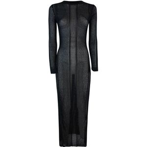 Marella, Dames, Jurken, Zwart, Maat: M Viscose,