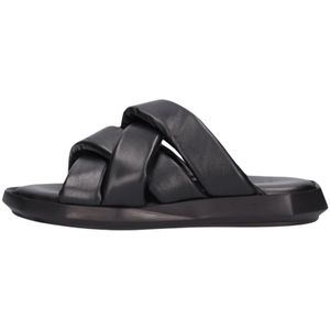 Tango - Pepper - Slippers - Zwart - Leer - Dempend Voetbed