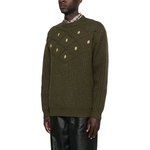 Drole de Monsieur, Heren, Truien, Groen, Maat: L Wol,