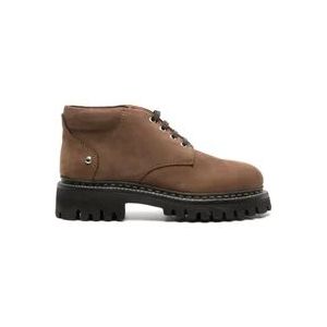 Dsquared2 Donkerbruine Veterschoenen , Brown , Heren , Maat: 45 EU