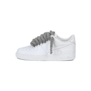 Nike Lage Touwveters Licht Grijs Aangepast , White , Heren , Maat: 43 EU