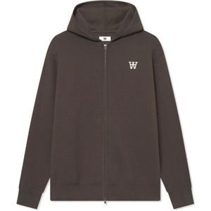 Wood Wood, Heren, Sweatshirts & Hoodies, Bruin, Maat: L Katoen,