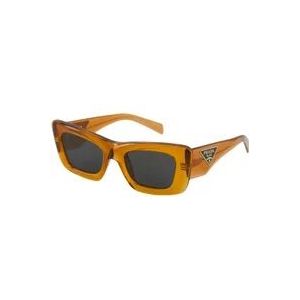 Prada Stijlvolle zonnebril voor vrouwen , Orange , Dames , Maat: ONE Size