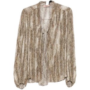 Twinset, Dames, Blouses & Shirts, Veelkleurig, Maat: S Zijde,