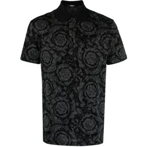 Versace, Heren, Tops, Grijs, Maat: M Katoen,