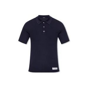 Balmain Wollen poloshirt , Blue , Heren , Maat: M