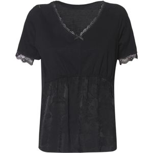 MM6 Maison Margiela, Dames, Tops, Zwart, Maat: M Jersey,