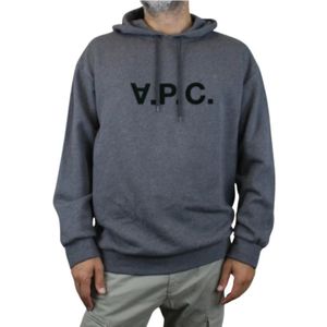 A.p.c., Heren, Sweatshirts & Hoodies, Grijs, Maat: L Katoen,