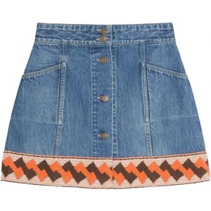 Valentino, Dames, Rokken, Blauw, Maat: XS