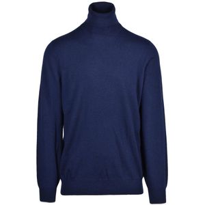 Brunello Cucinelli, Heren, Truien, Blauw, Maat: 2XL Kasjmier,