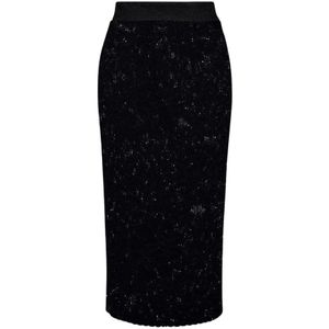 Dolce & Gabbana, Dames, Rokken, Zwart, Maat: XS Poliester,