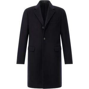 Boggi Milano, Heren, Mantels, Blauw, Maat: XS Kasjmier,